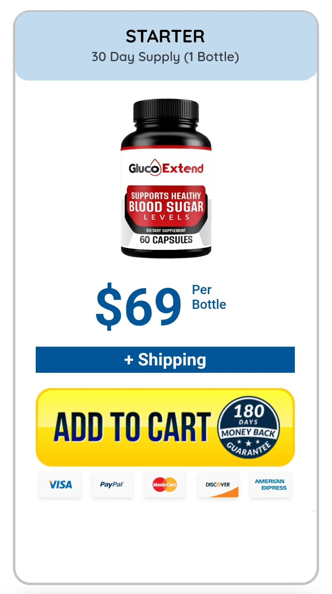 Gluco Extend™ 1 bottle pricing